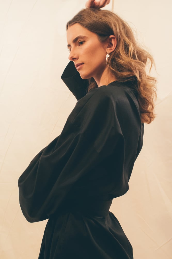 Image of ON SALE Dark Long Robe 125 Eur -50% NOW 62.50 Eur