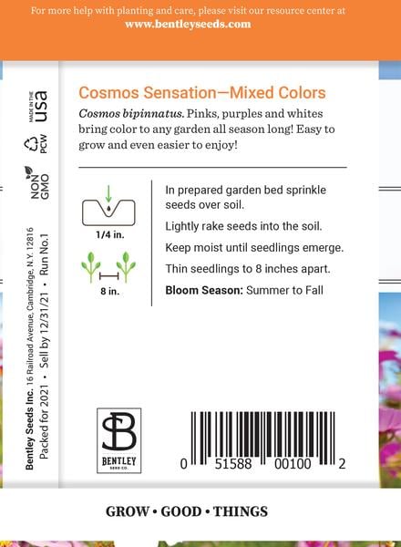 SEEDS - COSMOS: SENSATIONS (PINKS AND WHITES)