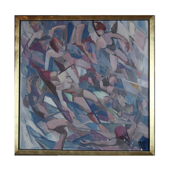 Image of 1979, Oil painting, 'Prispatic Rhythm', Ebbe Höglund (1914–1993)