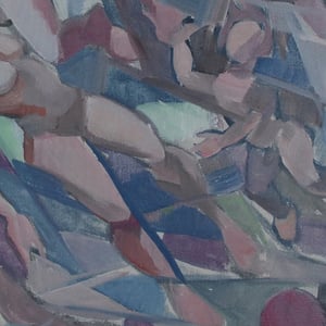 Image of 1979, Oil painting, 'Prispatic Rhythm', Ebbe Höglund (1914–1993)