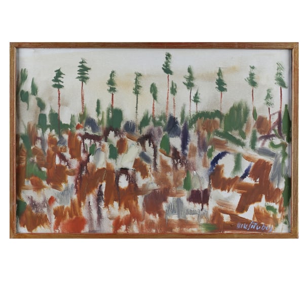 Image of Mid 20thC,  Oil Painting, Abstract Landscape, NILS SÖDERBERG