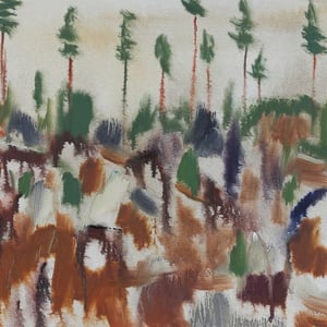 Image of Mid 20thC,  Oil Painting, Abstract Landscape, NILS SÖDERBERG