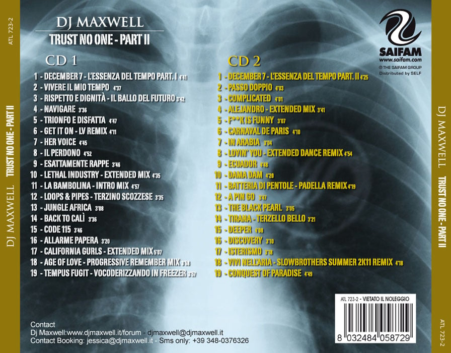 ATL723-2 // DJ MAXWELL - TRUST NO ONE - PART II (DOPPIO CD COMPILATION)        
