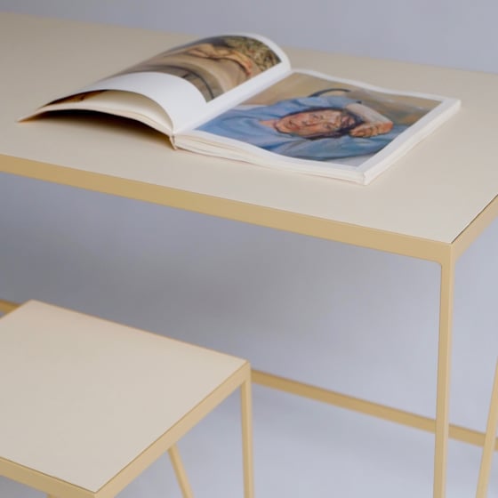 Image of Study Desk with Natural Linoleum Table Top