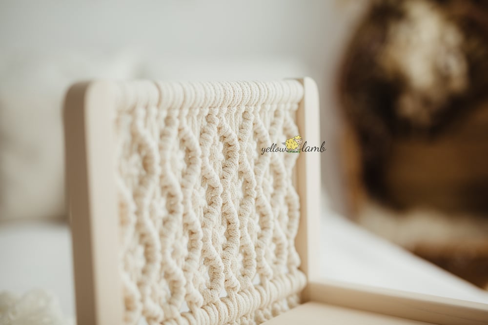 Image of « original macrame bed -NB up to sitters 5 mm - pre order »
