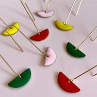 Image 1 of Enamel Half Circle Drops
