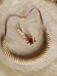 Image 2 of Straw Spiral plaited necklace