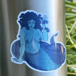 Greater Gorgon Brushed Aluminum Sticker