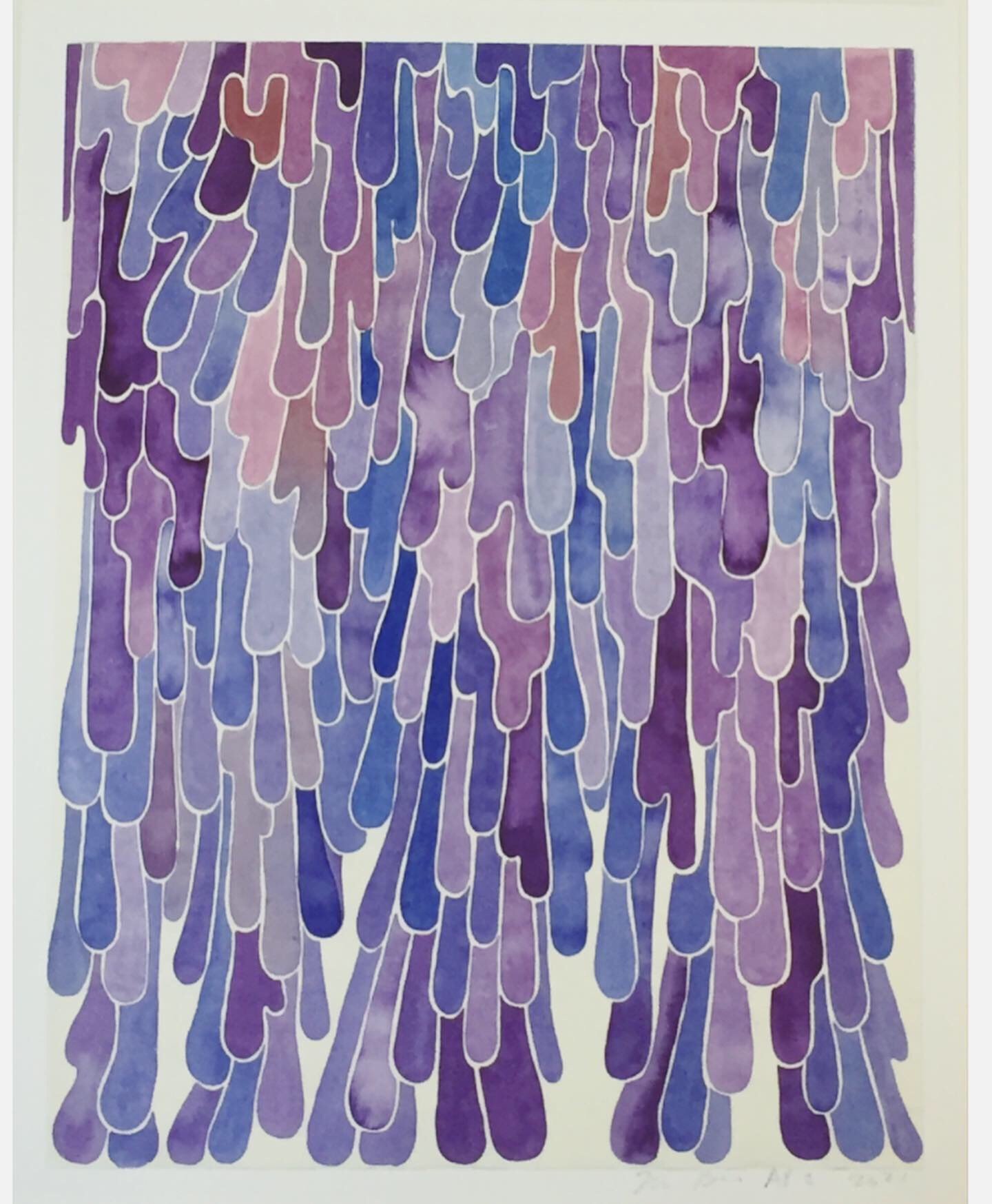 Image of Purple Rain Watercolor  Giclee Print