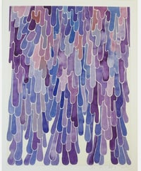 Image 2 of Purple Rain Watercolor  Giclee Print