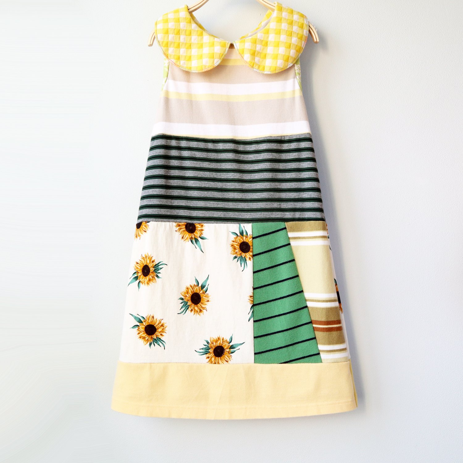 gold peter pan collar dress Summer Hot Selling Girls’ Solid Color Short Sleeves Peter Pan Collar Cotton Comfy Dress 100 (2-3Y) / Blue