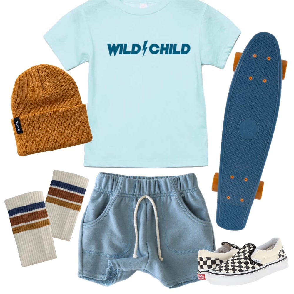 Image of WILD CHILD TEE (ICE BLUE)