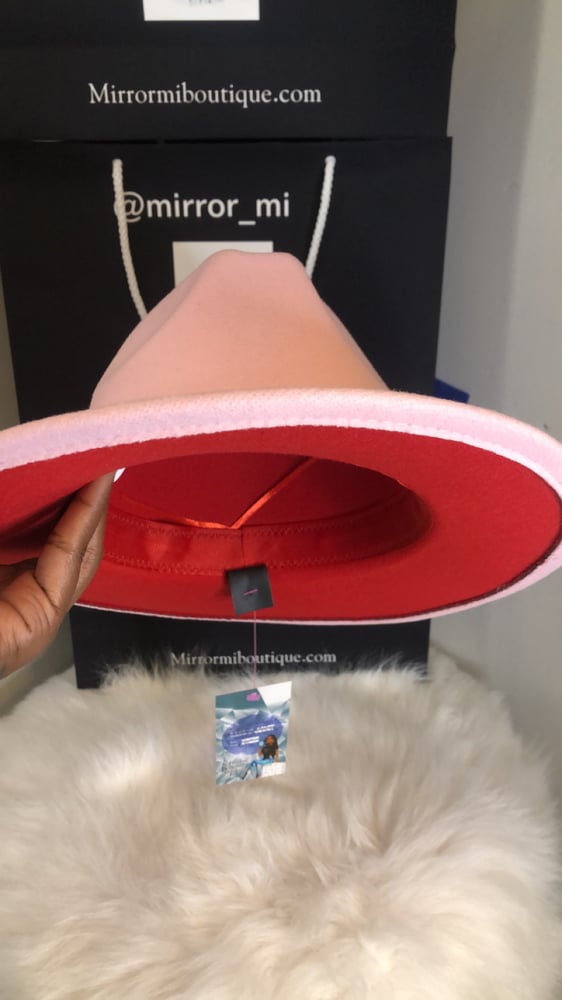 Image of Dirty Diana Fedora in Pretti Pink with Red Bottom 