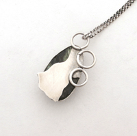 Image 4 of Sterling Silver Asymmetrical Labradorite Pendant Necklace