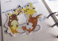 Image 4 of Pikachu Evolution Clear Vinyl Sticker