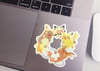 Pikachu Evolution Clear Vinyl Sticker
