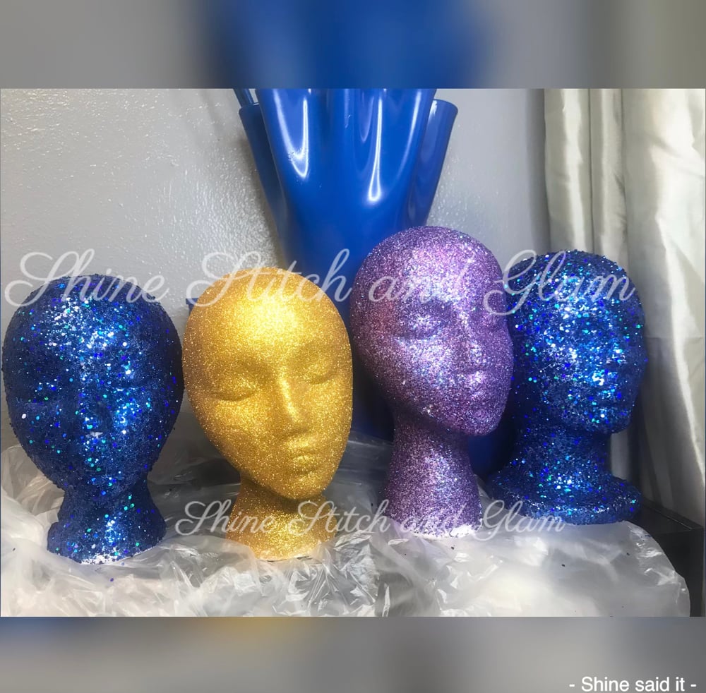 Image of Glitter Glam Mannequin Head