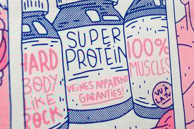 "Eugène super protéines" Sérigraphie