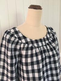 Image 1 of The Large Navy Check Smock Top