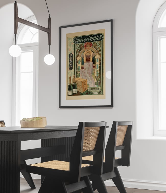 Veuve Amiot Champagne | Vintage Ads | Wall Art Print | Vintage Poster