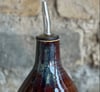 Dimpled Olive Oil Bottle with glaze options 