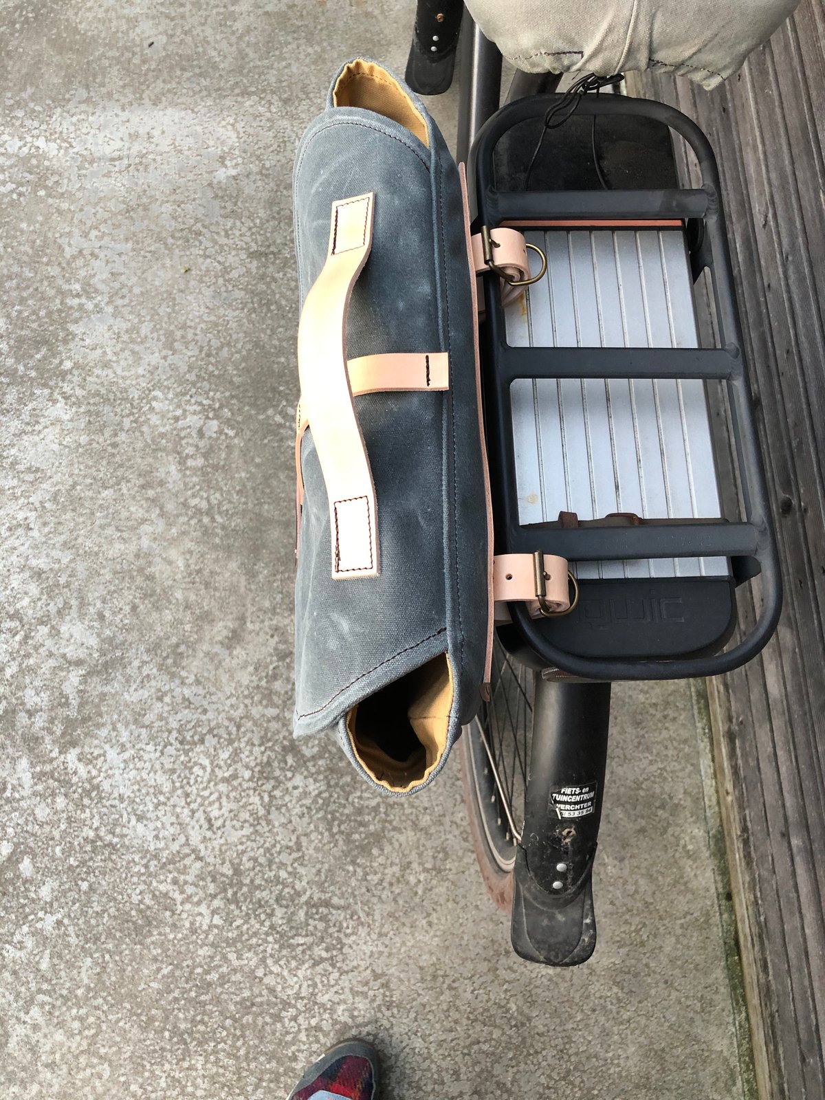 waxed canvas pannier bolsas