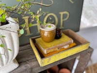 Image 1 of Chippy Vintage Yellow Tray
