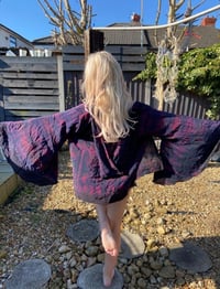 Image 2 of Jewel hoodie kimono dark purples