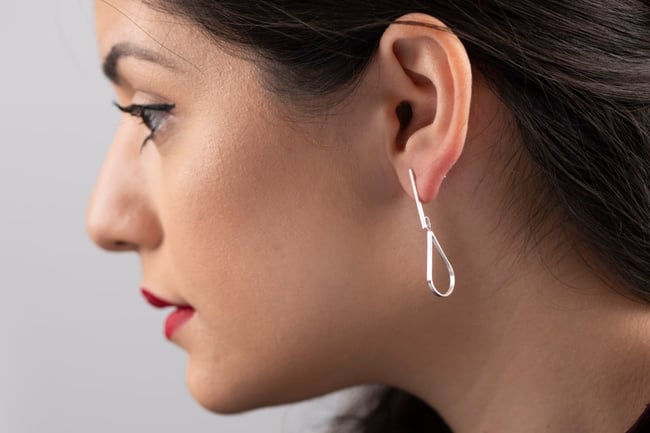 EARRINGS silver,   Island 1, #034-87