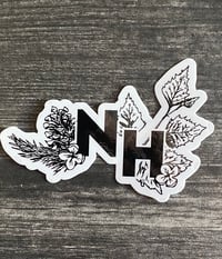 NH botanical clear vinyl sticker 4”