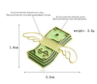 Image 2 of Wing Bank Note Brooch Pin