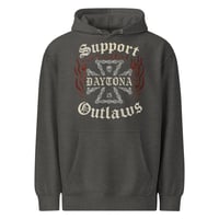 chain cross grey hoodie