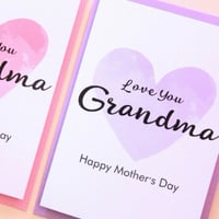 Image 1 of Grandma Card. Mother's Day Card. Grandma Birthday Card.