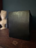 Petit meuble d’horloger en bois noir laqué, 8 tiroirs, vintage