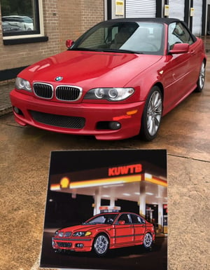 Image of KUWTB Kustoms E46 330i ZHP Imola Red