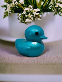 Image 3 of Set of 3 Resin Art OlllllO Ducks Ceramic Coated with Ducking Cards 'The Wyrm' 