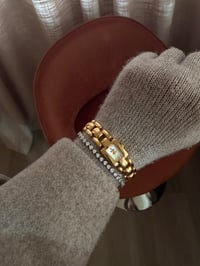 Image 2 of Unique Gold Tone Ladies Watch Mother of Pearl Dial - New with Tag.