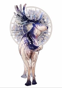 Print - celestial deer