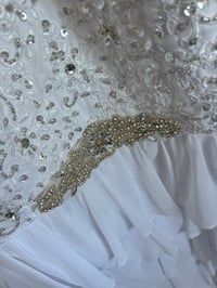 Image 4 of White sequins layers dress 
