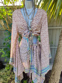 Image 10 of Pefkos co ord sarong set beige and mint
