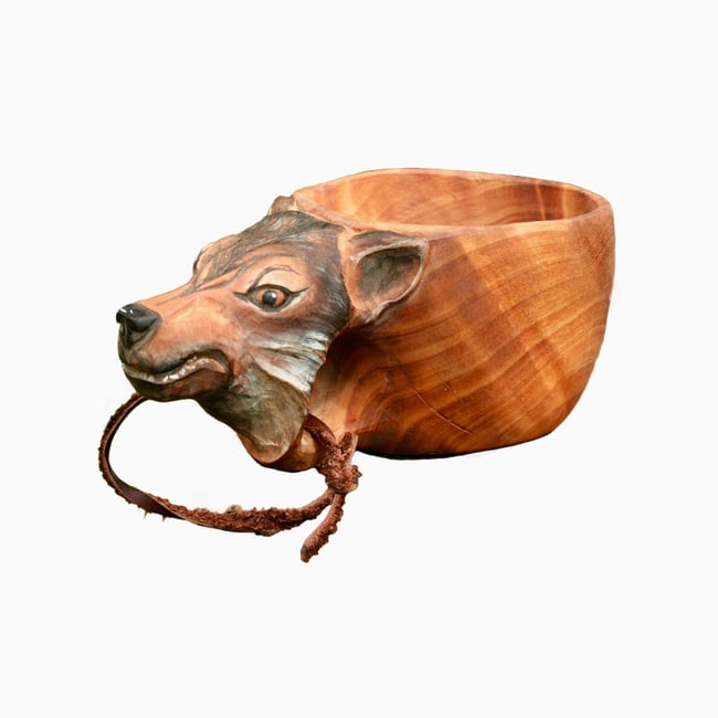 Wolf Kuksa Wooden Cup