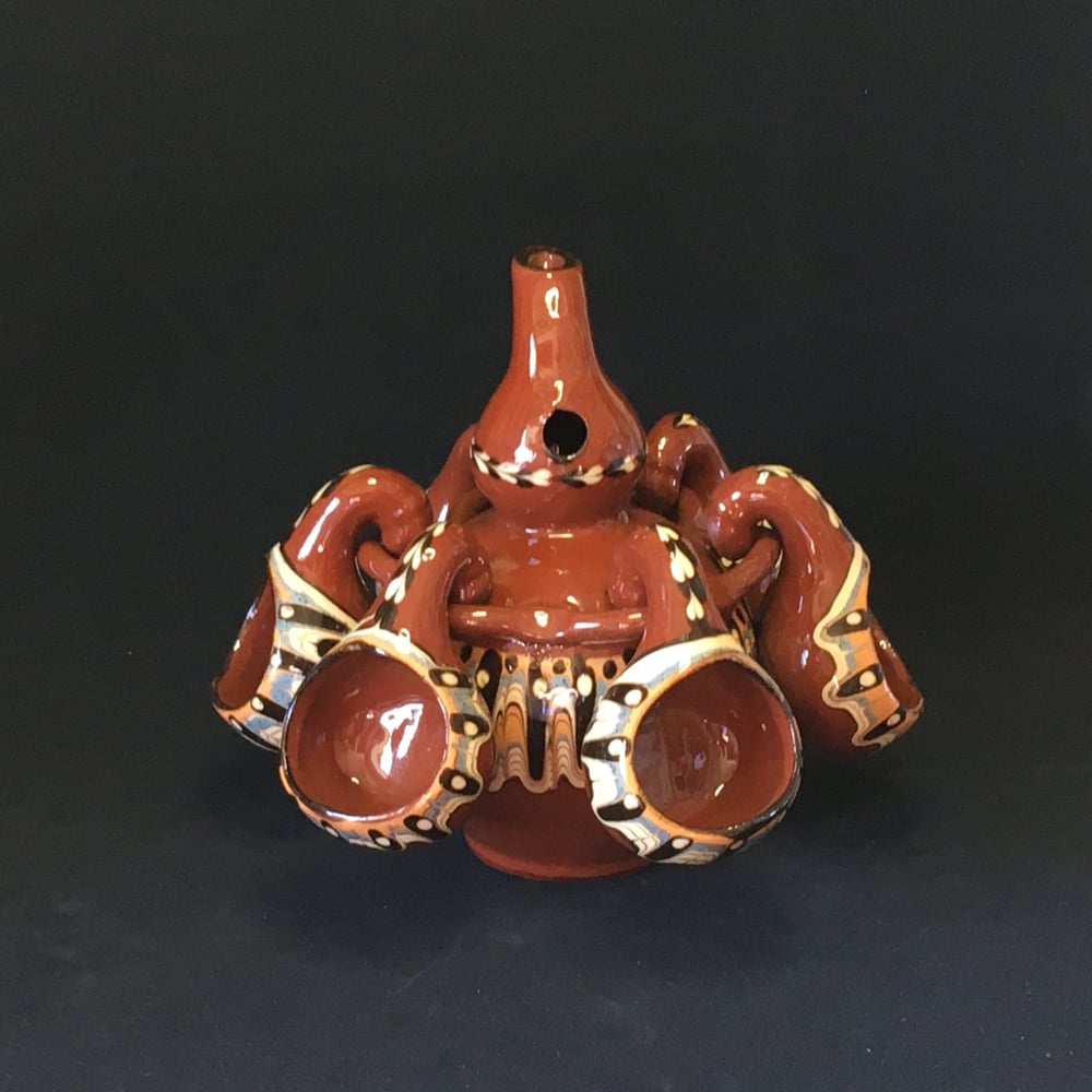 Troyan Evil Eye pottery vessel & cups set