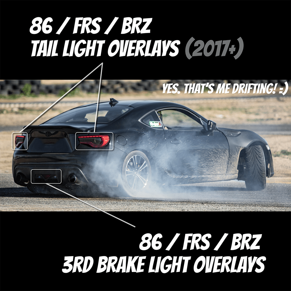 2017+ FRS / BRZ / GT86 vinyl tail light overlays