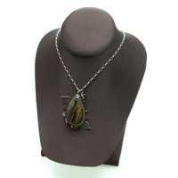 Image 5 of Tiger Eye and Maple leaf Necklace