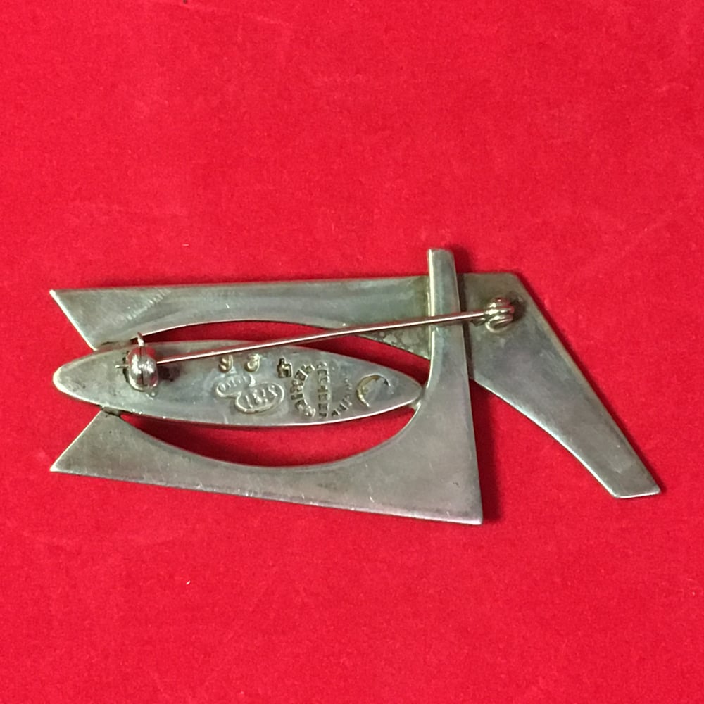 Sigi Pineda Silver & Obsidian Brooch