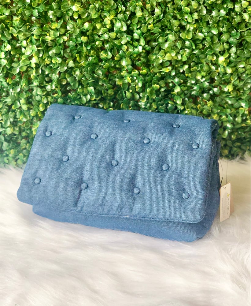 Image of Denim Clutch 