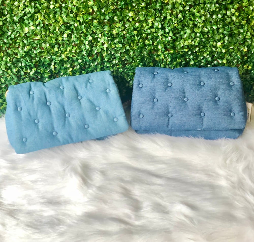 Image of Denim Clutch 