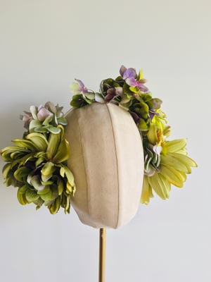 Image of Green floral headpiece   