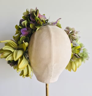 Image of Green floral headpiece   