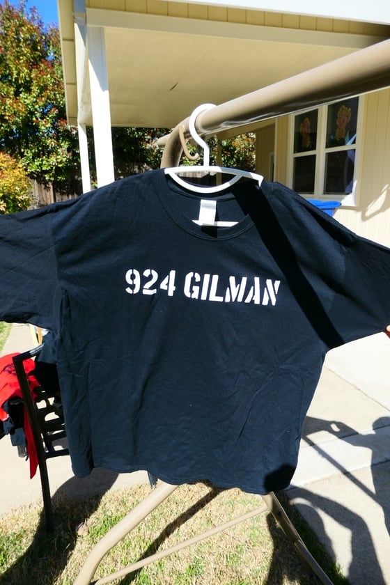 Image of 924 Gilman Text Logo/Club Rules 2 Sided T-Shirt 
